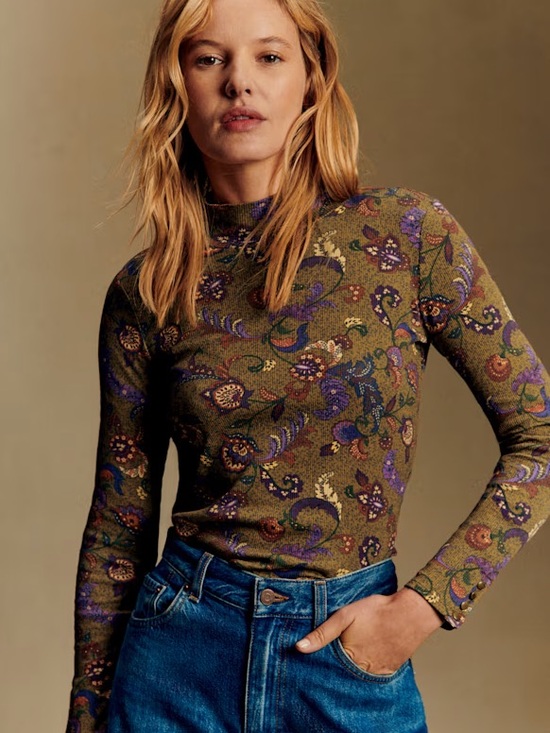 Sezane Tops - NWT Sézane Felix Jumper in Dana Print Size M